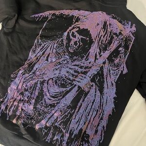 DREAMLAND men’s bedazzled Grim Reaper hoodie